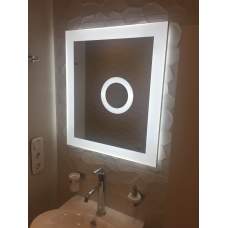 Viola 800х800.113 Зеркало с подсв.(холод.) и подогр.сенсор.выкл.(на касание) и косметич.линзой