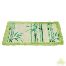 Коврик для ванной комнаты Bamboo Leaf зеленый принт, 90х60 см