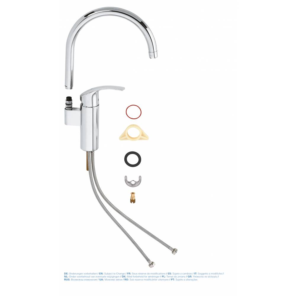 смеситель для кухни мойки grohe euroeco 32752000 хром