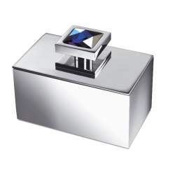 Баночка Moonlight sguare хром/син. хрусталь кракле 88517CRA