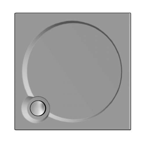 Душевой поддон 90x90x2 см Q-терракот